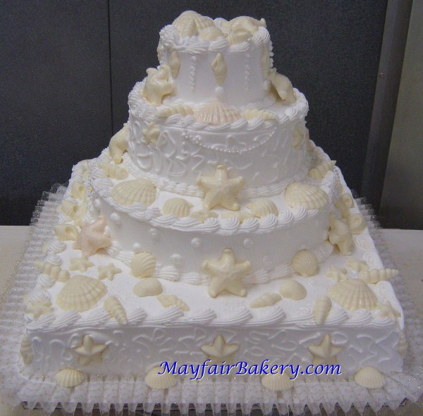 Seashell wedding cake